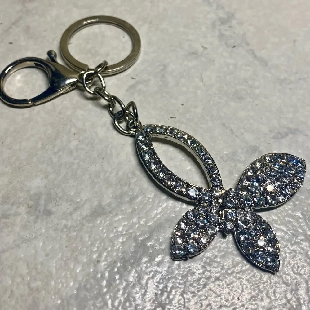 Rhinestone Butterfly Keychain/Purse Charm